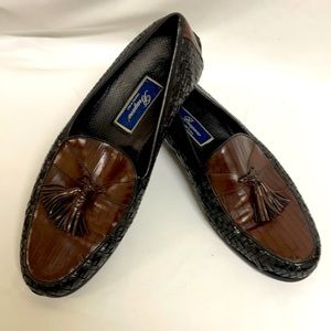 Size 12 Cole Haan Bragano woven tassel loafers